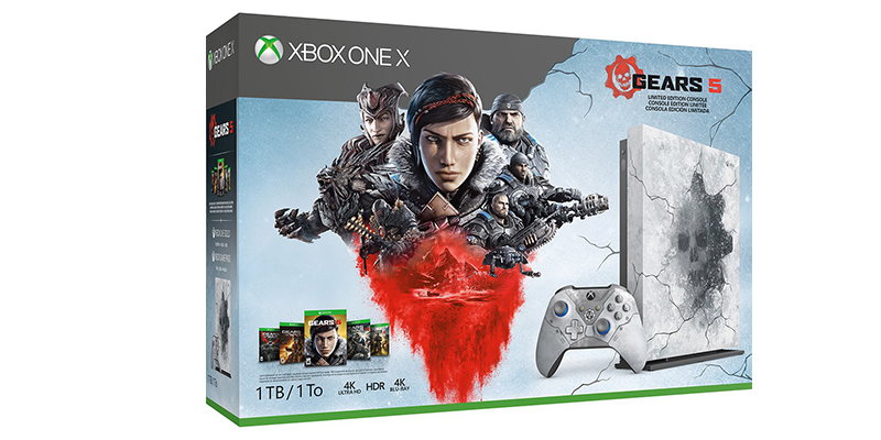 Kutija sa Xbox One X Gears 5 konzolom